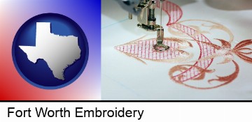 machine embroidery in Fort Worth, TX
