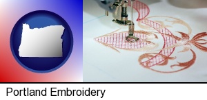 machine embroidery in Portland, OR