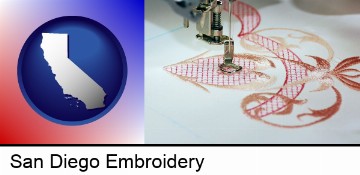 machine embroidery in San Diego, CA