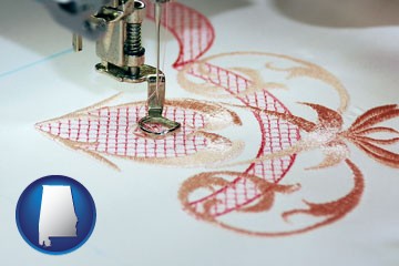 machine embroidery - with Alabama icon
