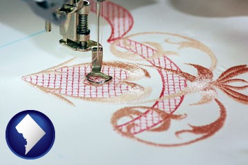 machine embroidery - with Washington, DC icon