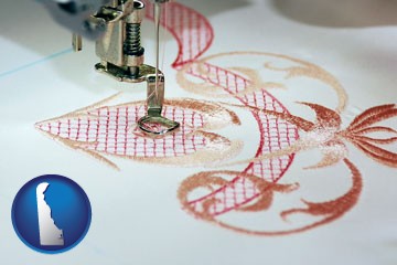 machine embroidery - with Delaware icon