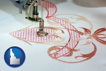 machine embroidery - with Idaho icon