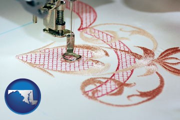 machine embroidery - with Maryland icon