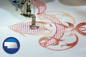 machine embroidery - with Nebraska icon