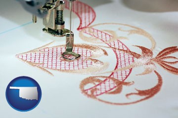 machine embroidery - with Oklahoma icon