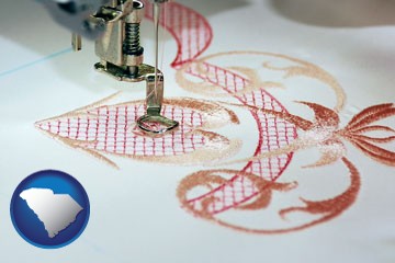 machine embroidery - with South Carolina icon