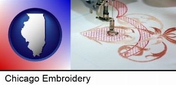 machine embroidery in Chicago, IL