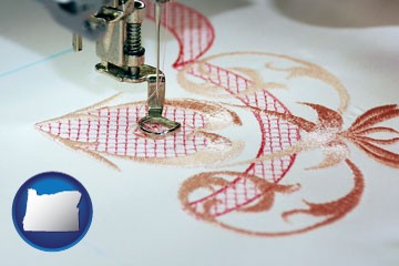 machine embroidery - with Oregon icon